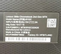 Lenovo 300e Chromebook 2nd Gen MTK 81QC MT8173 4GB RAM 32GB SSD - Image 4