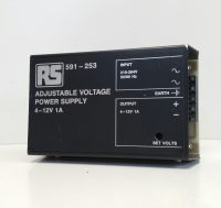 RS 591-253 Adjustable Voltage Power Supply Unit 4-12V 1A