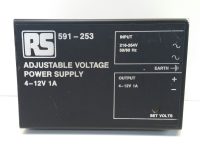 RS 591-253 Adjustable Voltage Power Supply Unit 4-12V 1A - Image 2