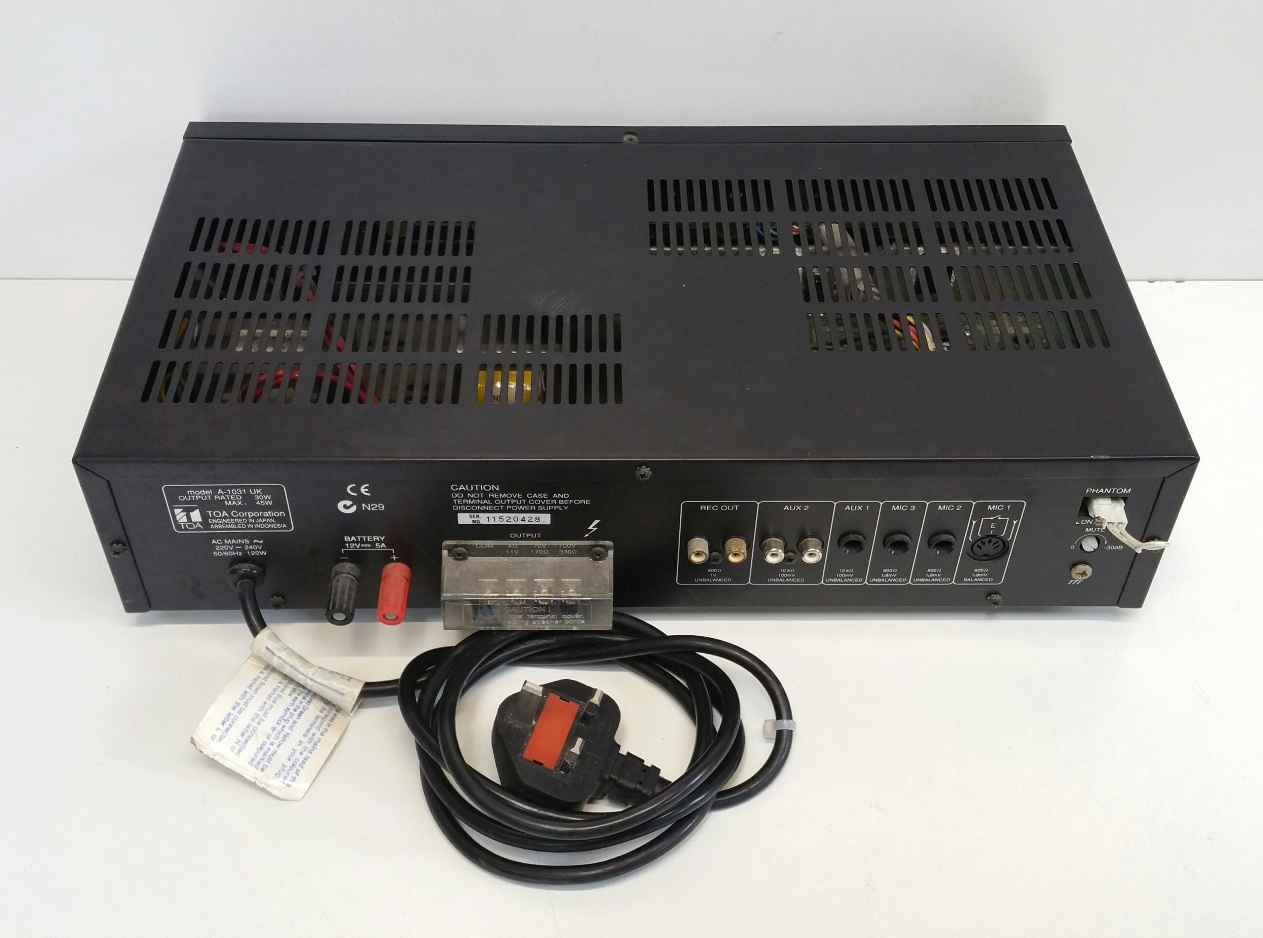 TOA A-1031 PA Amplifier – Refurbit Store