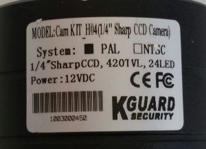 K-Guard Security CamKit_H04 1/4" CCD 24 LED Camera - Image 3