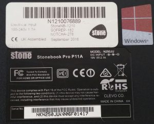 Stone N250JU Stonebook Pro P11A i5-6200U 8GB RAM 120GB SSD - Faulty Battery - Image 6