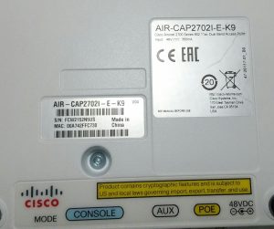 Cisco AIR-CAP2702I-E-K9 VO4 Aironet 2700 Series 802.11ac Dual Band Access Point - Image 3