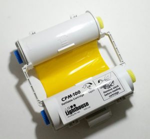 Lighthouse CPM-100 Refillable Cartridge Yellow Ribbon CPMR45-RC