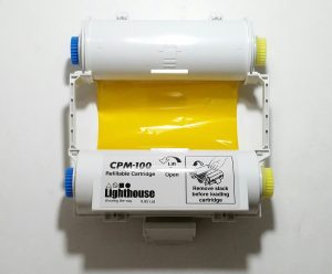 Lighthouse CPM-100 Refillable Cartridge Yellow Ribbon CPMR45-RC - Image 2