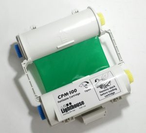 Lighthouse CPM-100 Refillable Cartridge Green Ribbon CPMR44-RC - Image 8