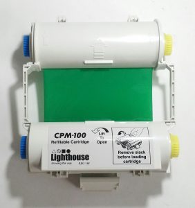 Lighthouse CPM-100 Refillable Cartridge Green Ribbon CPMR44-RC - Image 7