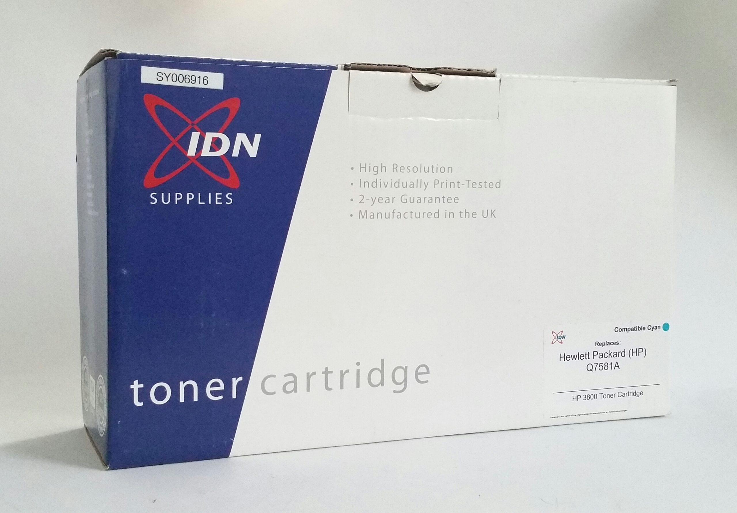 20180106_183827-1 IDN Supplies SY006916 Cyan Replacement Toner Cartridge for HP Q7581A - HP 3800 Toner Cartridge - Image 1