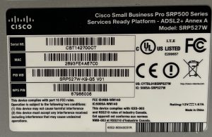 Cisco SRP527W Small Business Pro SRP500 Series Services Ready Platform - ADSL2+ Annex A 4-port Router - Image 5