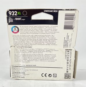 HP 932XL Black CN053AE BGX Officejet Cartridge - Exp. Oct 2017 - Image 4