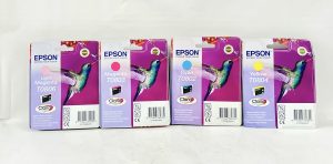 Epson T0802 T0803 T0804 T0806 Light Magenta, Cyan, Magenta, Yellow Print Cartridges - job Lot x4