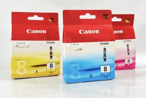 Canon 8 ChromaLife100 Pixma CLI-8M Magenta, Cyan, Yellow Ink Cartridge - Job Lot x3 - Image 2