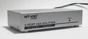 MT-Viki MT-2502 2-Port VGA Video Splitter with 2x VGA Cables & PSU