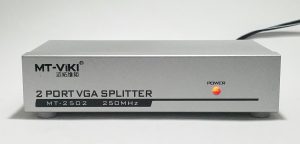 MT-Viki MT-2502 2-Port VGA Video Splitter with 2x VGA Cables & PSU - Image 2
