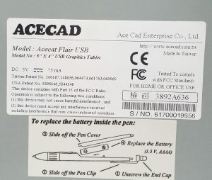 Acecad Acecat Flair USB Graphic Tablet w Pen + Stand - Image 3