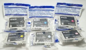 Epson T0481 T0482 T0483 T0484 T0485 T0486 Print Cartridge - Job Lot x6 Black Mixed