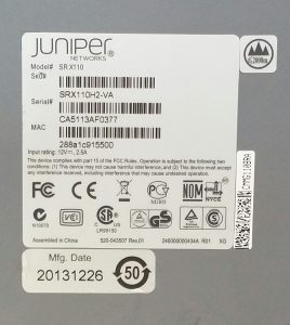 Juniper SRX110H2 8-Port Security VPN Router Ethernet Firewall Services Gateway - Image 3