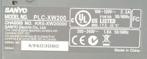 Sanyo PLC-XW200 XGA Projector with 1544 Lamp Hours Used - Image 5