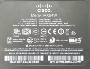 Cisco Meraki MX64W Wireless Cloud Managed Security Router - Image 3