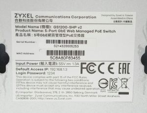 Zyxel GS1200-5hp v2 5-Port GbE Web Managed PoE Switch - Image 3