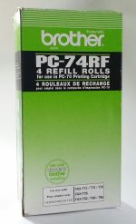 Brother PC-74RF 4 Refill Rolls Black For Use In PC-70 Printing Cartridge
