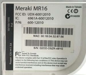 Cisco Meraki MR16 Wireless Access Point without Bracket - Image 4