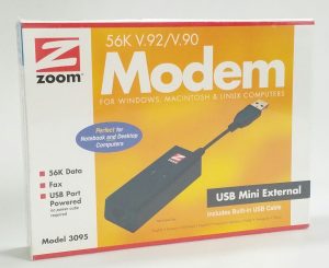 Zoom 3095 56K V.92/V.90 USB Modem for Mac & Linux Computers