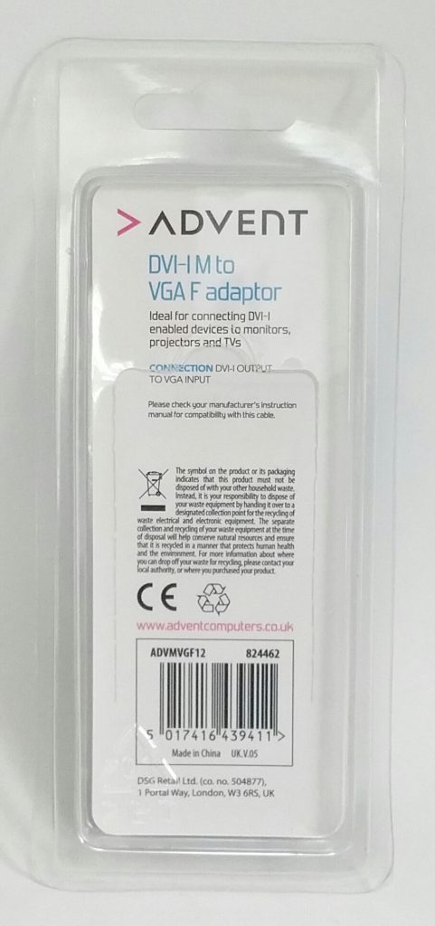Advent DVI-I M To VGA F Adaptor - Image 4