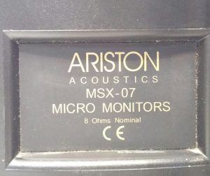 2x Ariston Acoustics MSX-07 Micro Monitors Speakers 8 Ohms - Image 4