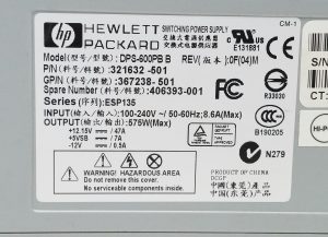 HP Hewlett Packard DPS-600PB B Switching Power Supply 575W Max - Image 5