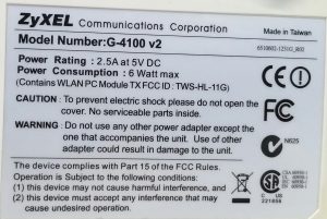 ZyXEL G-4100 v2 Wireless Router No PSU 6W Max - Image 3
