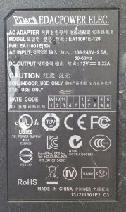 EDAC AC Adapter EA11001E-120 12V 8.33A - Image 3