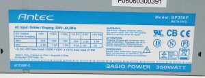 Antec BP350P Power Supply 350W Basiq Power - Image 3