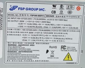 FSP FSP300-60EP(1) 80 PLUS Bronze Power Supply Unit PSU 300W - Image 3