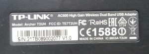 TP-Link Archer T2UH AC600 High Gain Wireless Dual Band USB Adapter - Image 3
