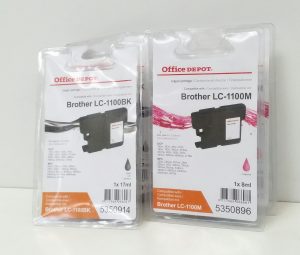 JobLot Office Depot Brother LC-1100M/ Brother LC-1100BK Ink Cartridge 2x Magenta and 2x Black - Image 2
