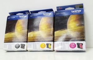 JobLot Brother LC1100Y/ LC1100BK/ LC1100M Ink Cartridge 1x Magenta EXP 2018.09 1x Black EXP 2015.06 1x Yellow EXP 2015.06 - Image 2