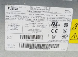 Fujitsu Power Supply Unit PSU D12-250P1A 250W - Image 3
