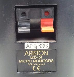 Ariston Acoustics MSX-04 Micro Monitors Black Cylinder Speaker 8OHMS - Image 3