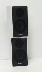 2X Clever Audio 1050037 Wall Mounted Speakers With Mounting Brackets
