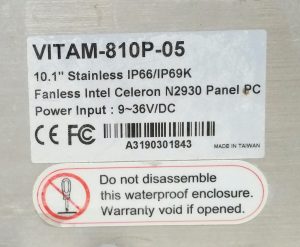 Aplex VITAM-810P-05 10.1" Stainless IP66/IP69K Fanless Intel Celeron N2930 Panel PC - Image 5