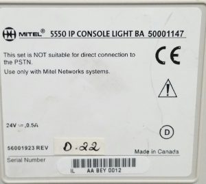 Mitel 5550 IP Console Light BA-50001147 Desk Phone - Image 4