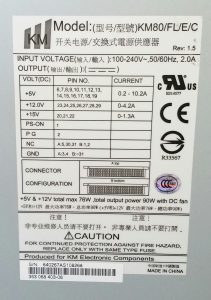 KM Power Supply KM80/FL/E/C 90W Total Output Power With DC Fan - Image 3