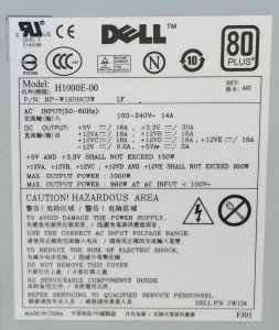DELL Inc H1000E-00 Power Supply PSU 1000W Max - Image 3