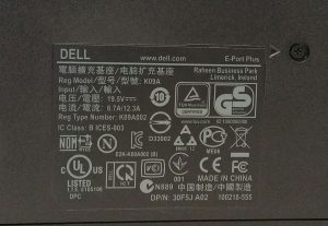 Dell E-Port Plus Docking Station K09A No PSU - Image 3