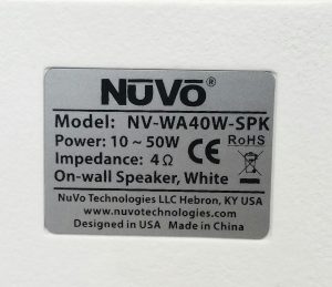Nuvo NV-WA40W-SPK Wall Mounted Speakers - With Mounting Brackets - Image 3