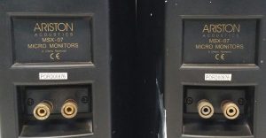 2x Ariston Acoustics MSX-07 Micro Monitors Speaker 8OHMS Has Some Paint Stains - Image 3