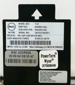 Dell Wyse Tx0 Thin Client PowerTerm Wyse 3700849 - Image 3