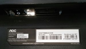 AOC 240LM00010 24" LCD HDMI DVI VGA Full HD Monitor - Image 3