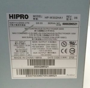 Hipro HP-W302HA1 Power Supply 300W Max - Image 3